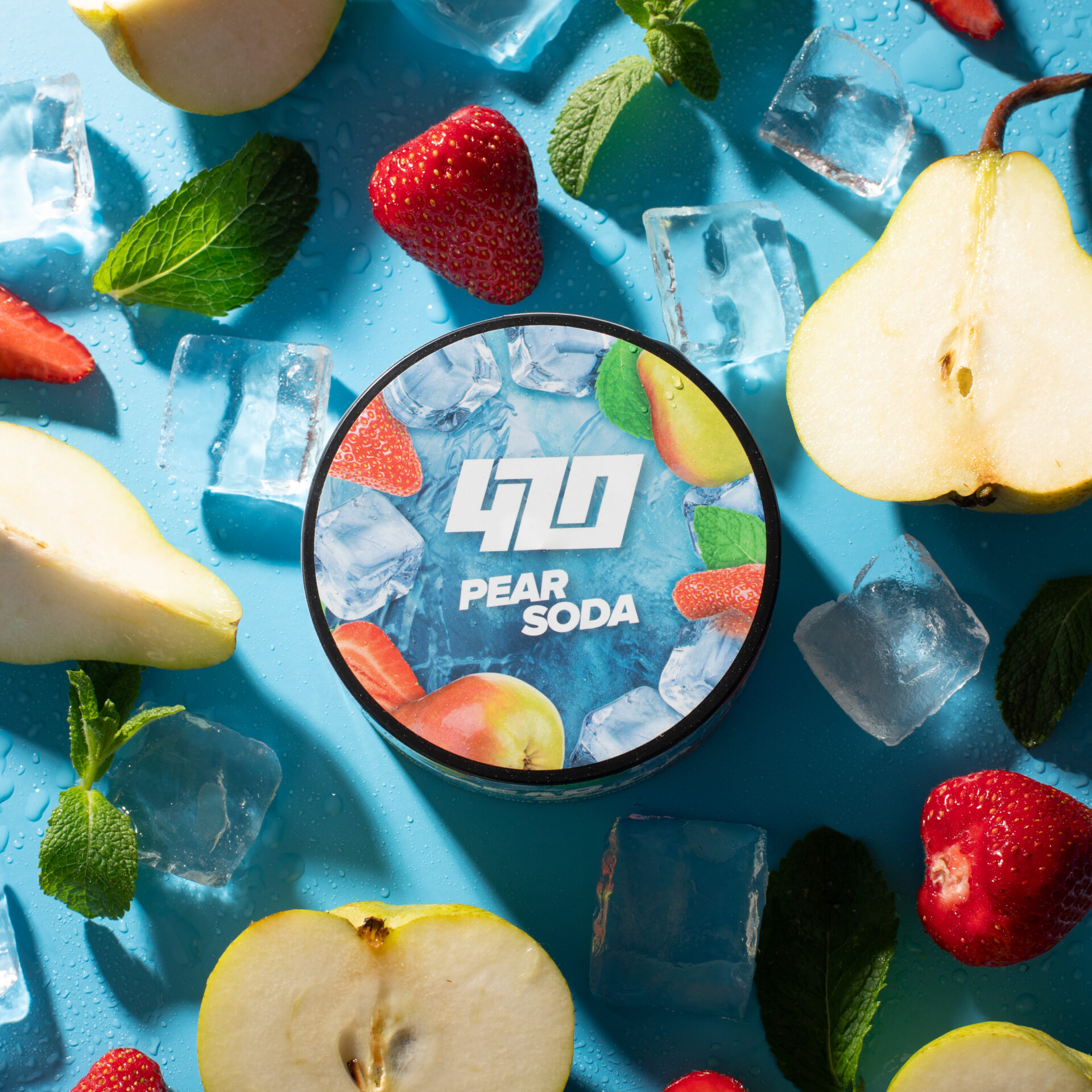 Тютюн 420 Classic Frost Line Pear Soda (Груша, м'ята, полуниця) 100 г