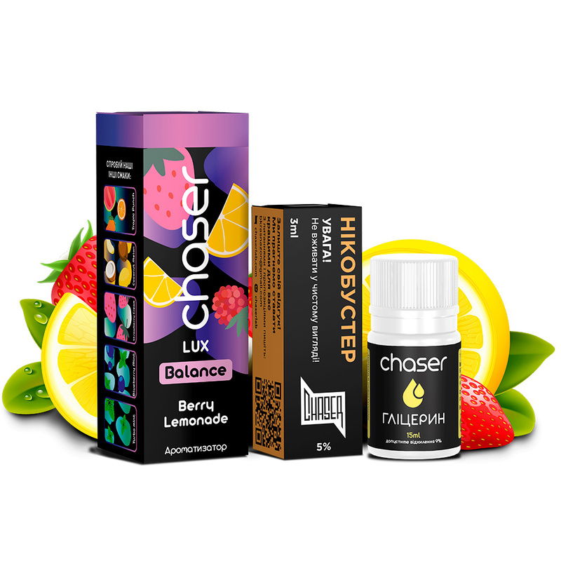 Набір для самозамісу Chaser Lux Berry Lemonade (Ягідний Лимонад) 30 мл 50 мг