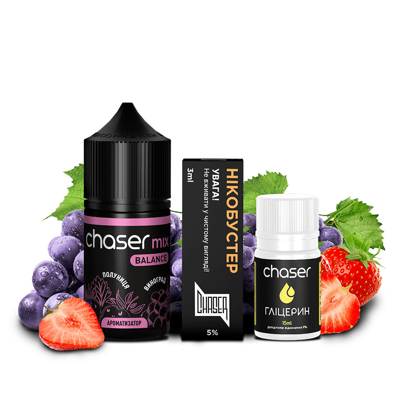 Набір для самозамісу Chaser Mix Полуниця Виноград 30 мл 50 мг
